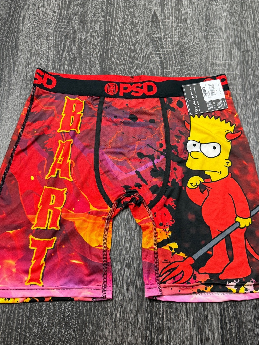 PSD The Simpsons Bart Boxer Briefs Men’s Size L NWT